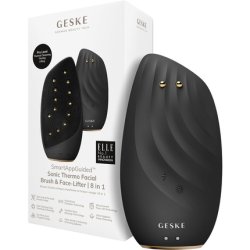 GESKE SmartAppGuided Sonic Thermo Facial Brush & Face-Lifter 8 in 1 Silicone Face Cleansing & Anti Aging