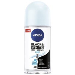 NIVEA Black&White Invisible Pure Roll-On Antiperspirant 50ml