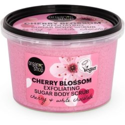 Organic Shop Cherry Blossom Exfoliating Sugar Body Scrub 250ml Cherry & White Chocolate 250g
