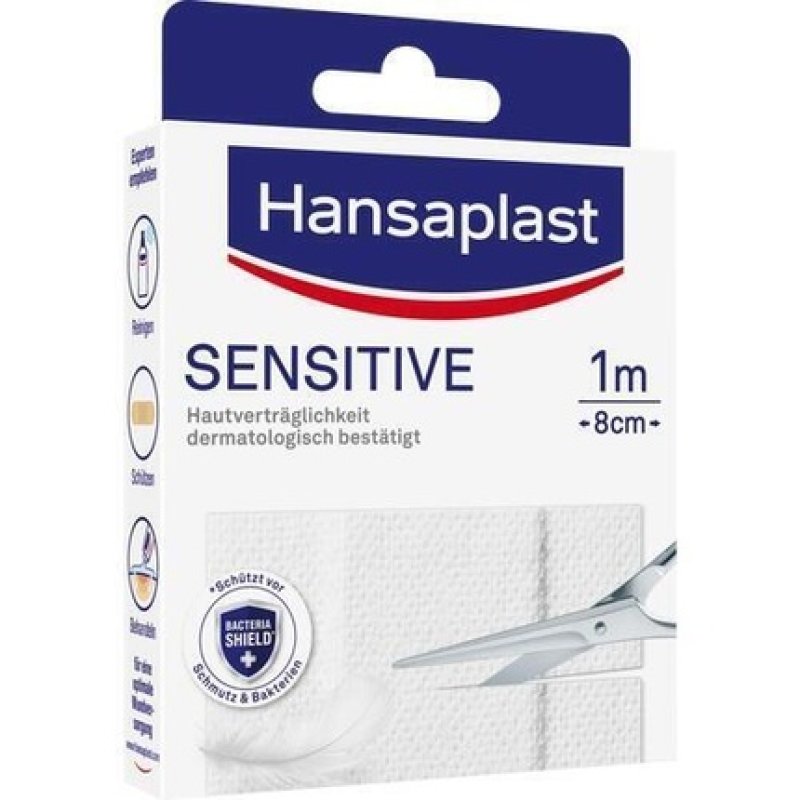 Hansaplast Sensitive Hypoallergenic Plaster 8cm x 1m