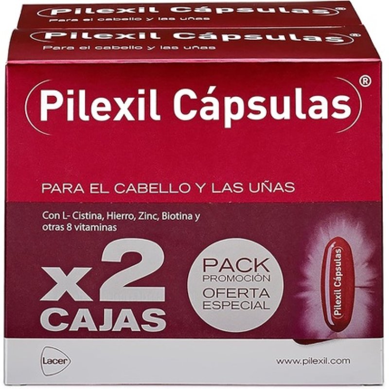 Parapharmacy PILEXIL Hair and Nail Capsules 100 Units - Pack of 2