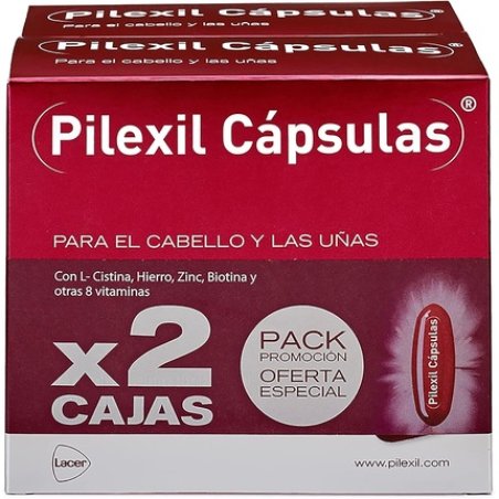 Parapharmacy PILEXIL Hair and Nail Capsules 100 Units - Pack of 2