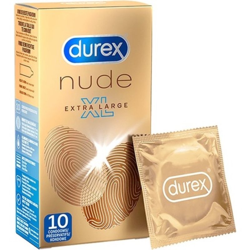 Durex Condoms Nude Xl - 10 Pcs