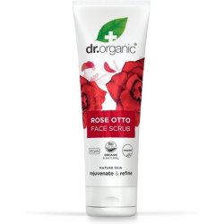 Dr Organic Rose Otto Face Scrub Exfoliating for Mature Skin 125ml