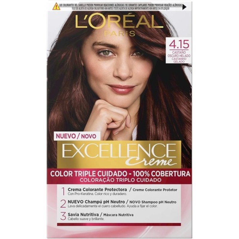 EXCELLENCE Creme Hair Dye 4.15 Dark Iced Chestnut
