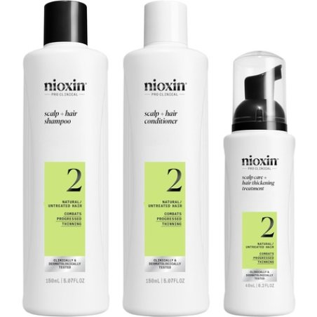 Nioxin System 2 Kit 150ml Shampoo 150ml Conditioner 40ml Treatment Advanced Thinning Kit