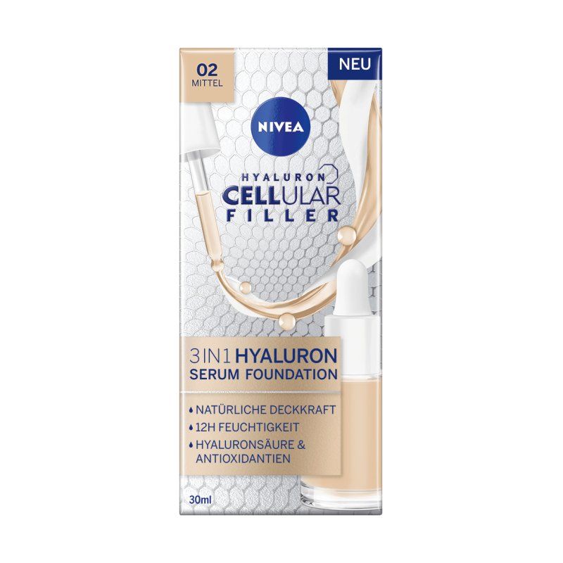 NIVEA 4005900938800 fond de teint 30 ml Flacon compte-gouttes Liquide 02