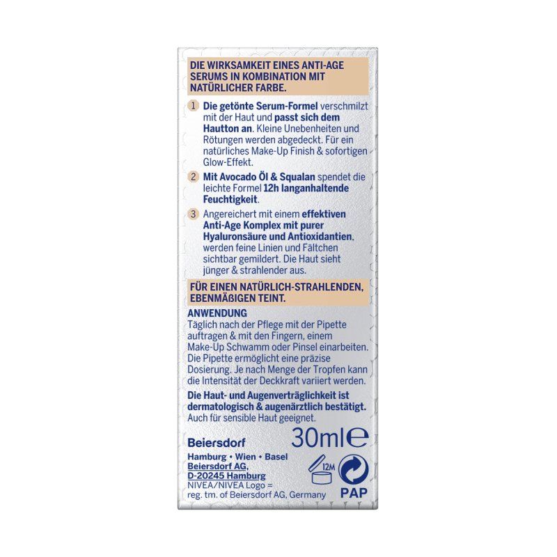 NIVEA 4005900938800 fond de teint 30 ml Flacon compte-gouttes Liquide 02