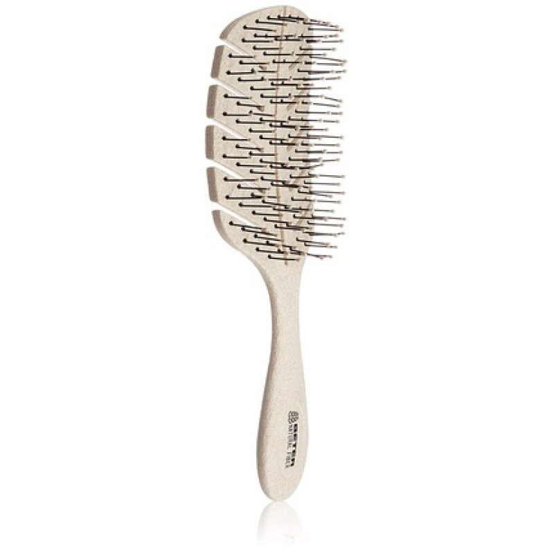 Detangling Brush with Natural Fiber Bristles