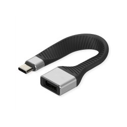 ROLINE 11.02.9016 câble USB 3.2 Gen 2 (3.1 Gen 2) 0,11 m USB C USB A Noir