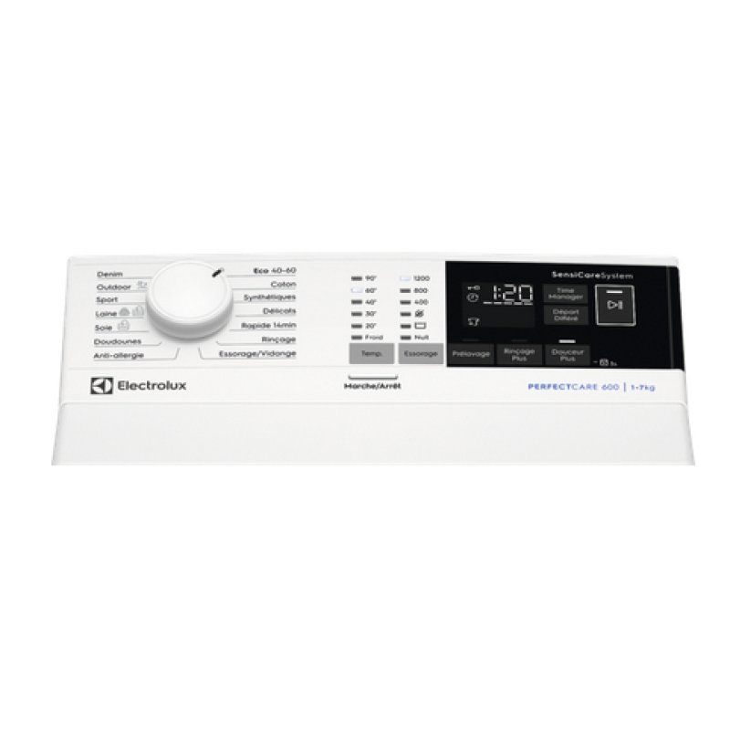 Electrolux EW6T4376BZ machine à laver Charge par dessus 7 kg 1200 tr/min Blanc