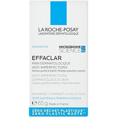 La Roche-Posay Effaclar Solid Cleanser Anti-Imperfections And Purifying For Acne-Prone Skin 65 G