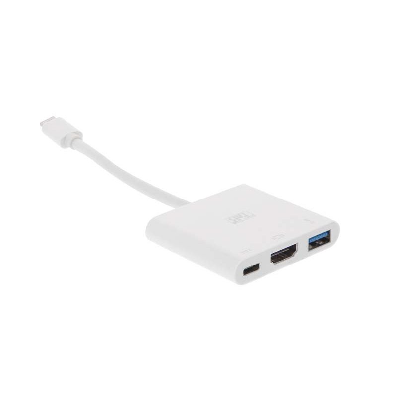 Adaptateur USB-C T'nB vers HDMI , 1x USB-A ,1x USB-C (Gris)