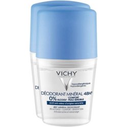 Vichy 48H Mineral Deodorant Roll-On 50ml - Pack of 2