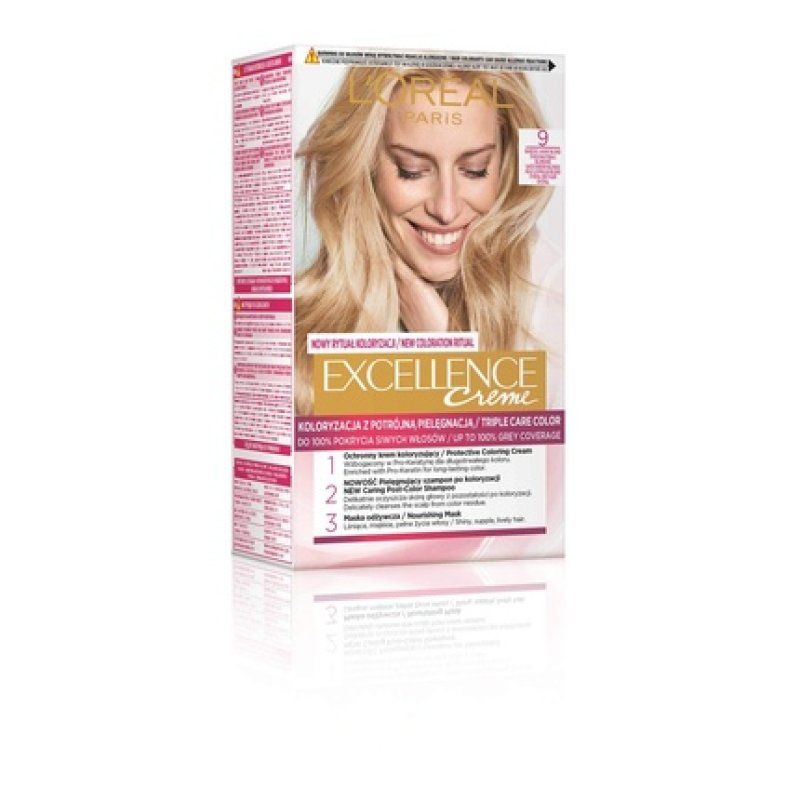 L'OREAL Excellence Creme Hair Dye 9 Very Light Blonde 268g