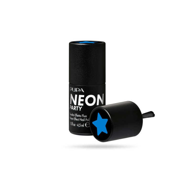 Pupa Neon Party Fluorescent Effect Nail Polish 100 Mykonos Blue