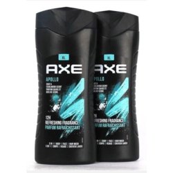 Axe XL Apollo Sage & Cedarwood Scent 3-in-1 Body Face Hair Wash 13.5 oz - Pack of 2