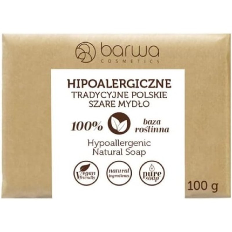 Barwa Traditional Gray Soap Bar Natural Hypoallergenic Polish 100g