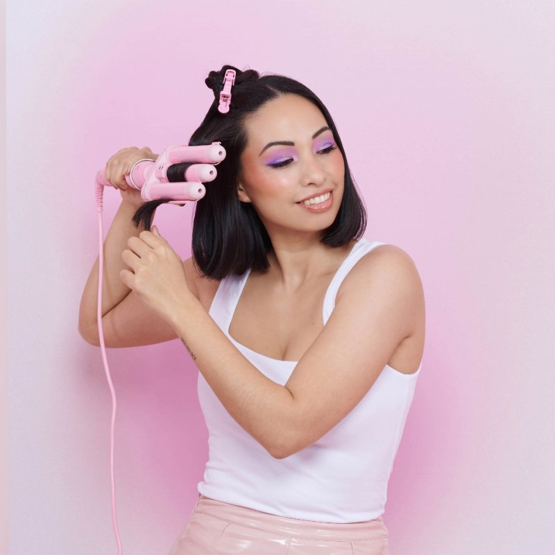 Mermade Hair Mini Waver Curling iron Warm Pink 2.5 m