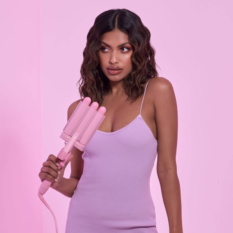 Mermade Hair Mini Waver Curling iron Warm Pink 2.5 m