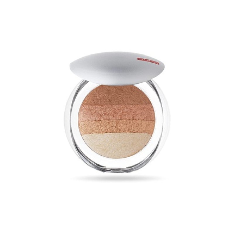 PUPA Milano Luminys Baked All Over Illuminating Blush-Powder 4 Tone 05 Gold Stripes 0.32 Oz