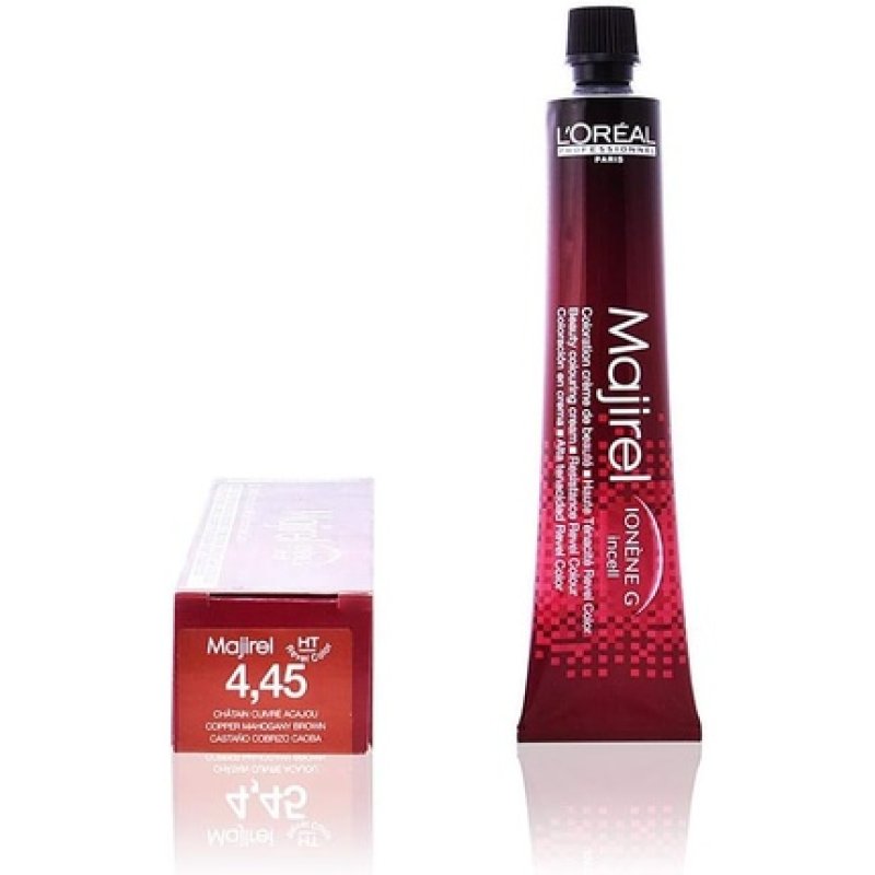 Loreal Permanent Majirel Cream Dye No. 4.45 Mahogany Copper Brown 50ml