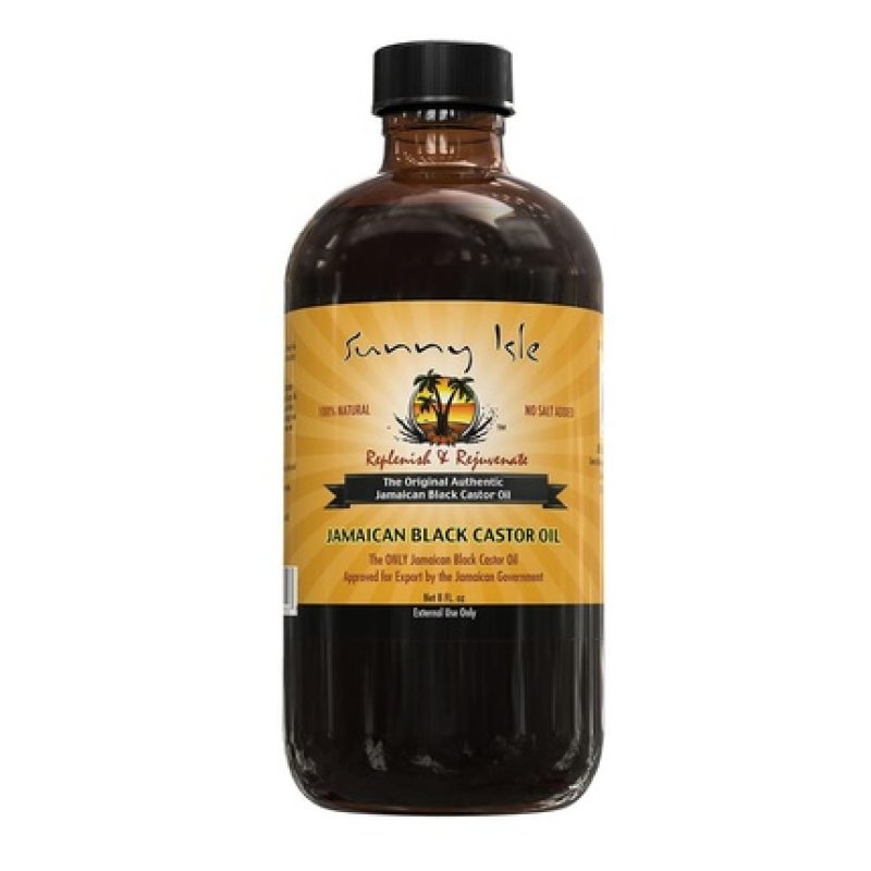 Sunny Isle Jamaican Black Castor Oil 8 fl. oz. 100% Natural Treatment for Hair Scalp and Skin