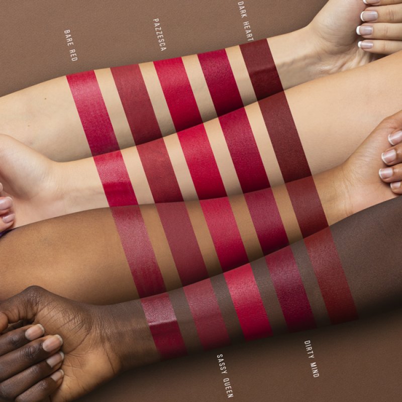 Mulac Cosmetics Dirty Mind 60 Matte Lipstick Berry Color Fuchsia Based Intense and Deep Matte Texture Vegan 3.5g