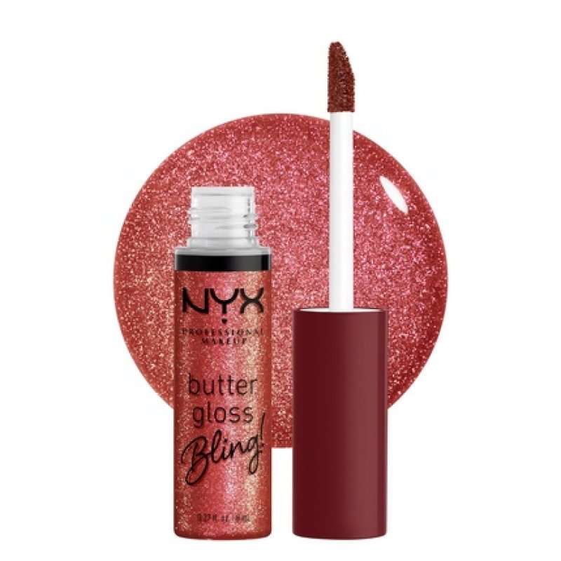 NYX PROFESSIONAL MAKEUP Butter Gloss Bling Lip Gloss Non Sticky and Shiny Vegan Lip Makeup Big Spender