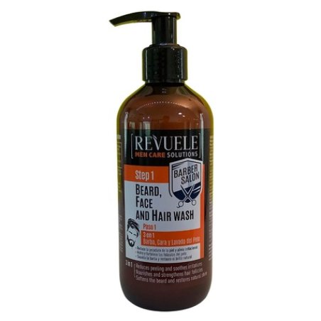 Revuele Men Care Barber 3 in 1 - Beard, Face and Hair Shampoo 300ml