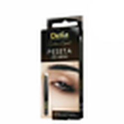 Professional Black Eyebrow Tweezers Slanted Stainless Steel