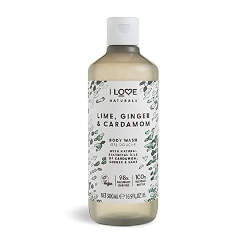 I Love Naturals Lime Ginger and Cardamon Body Wash with Essential Oils 500ml