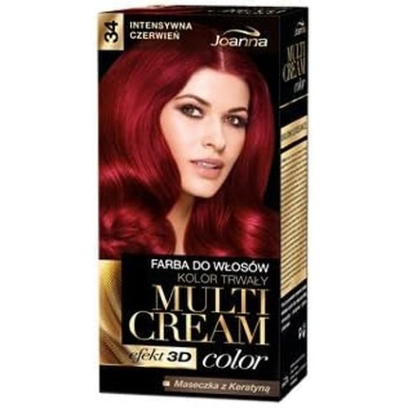 JOANNA Multi Cream Color Hair Dye 34 Intense Red