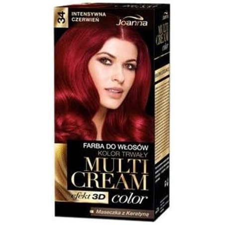 JOANNA Multi Cream Color Hair Dye 34 Intense Red