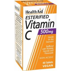 Health Aid Esterified Vitamin C 500mg Non Acidic Dietary Supplement - 60 Tablets