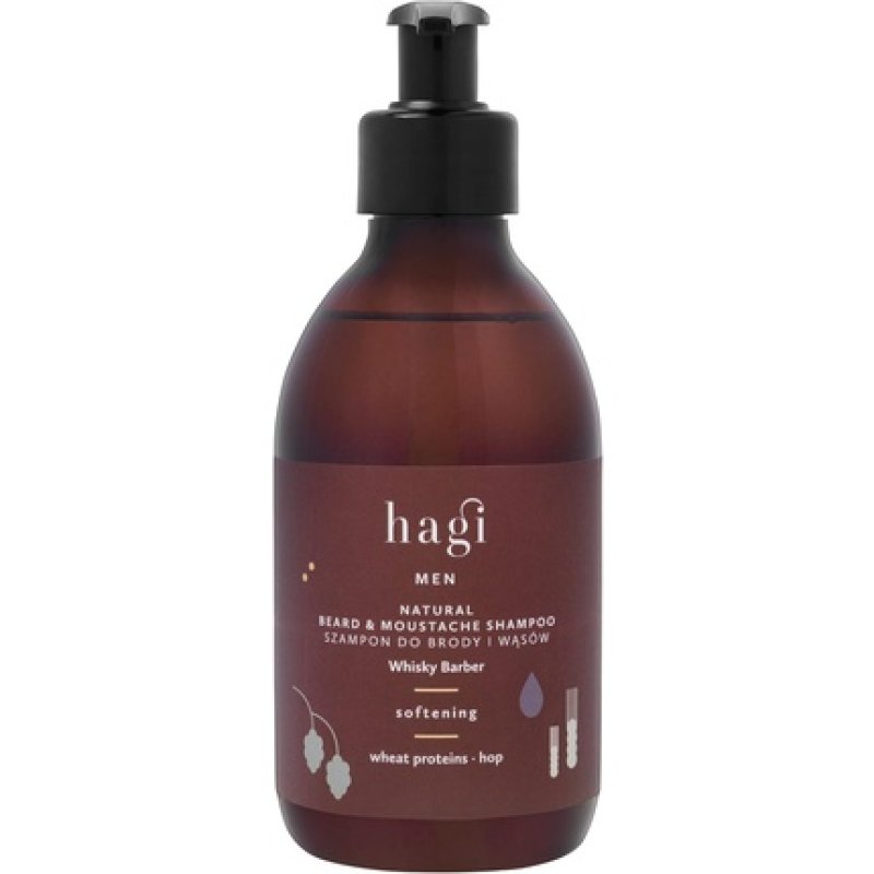 Hagi Natural Beard & Moustache Shampoo Whisky Barber 300ml