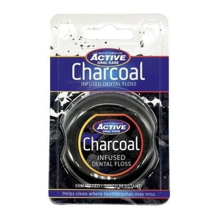 Beauty Formulas Active Oral Care Dental Floss With Activated Charcoal 50m