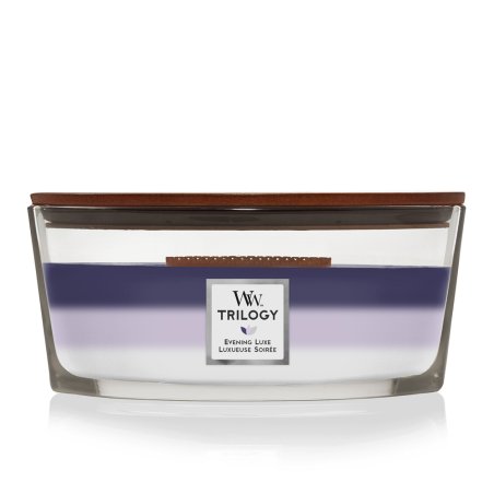 WoodWick Evening Luxe Trilogy wax candle Ellipse Purple, Violet, White 1 pc(s)