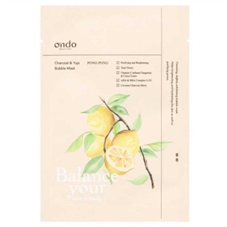 Ondo Charcoal & Yuja Bubble Mask 25g