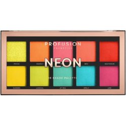 Profusion Cosmetics Neon 10 Shade Palette Multicolour 1 Count