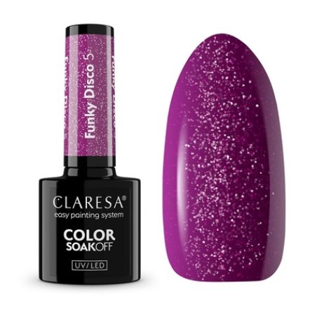 Claresa Soak Off Uv Led Funky Disco Hybrid Nail Polish 5g