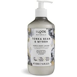 I Love Naturals Tonka Bean & Myrrh Hand & Body Lotion with Essential Oils 500ml