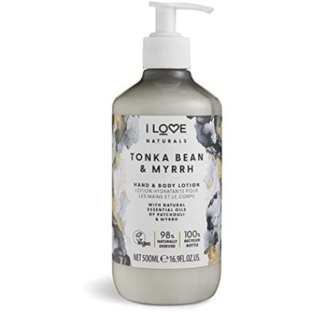 I Love Naturals Tonka Bean & Myrrh Hand & Body Lotion with Essential Oils 500ml