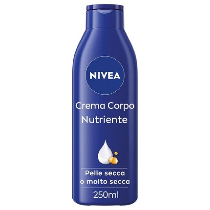 NIVEA Nourishing Body Cream 250ml Enriched with Pure Hyaluronic Acid, Almond Oil, and Intensive Nourishing Serum