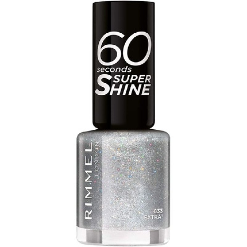 Rimmel 60 Seconds Glitter Nail Polish 833 Extra 8ml