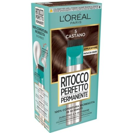 L'Oréal Paris Perfect Permanent Retouch Color with 100% Gray Coverage Integrated Applicator and Comb Brown