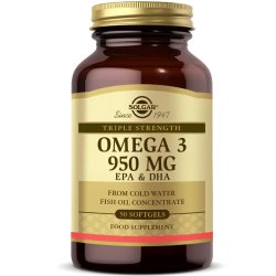 Solgar Triple Strength Omega 3 Supports Brain and Eyes Heart Health Friendly Fish Oil 50 Softgels