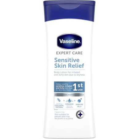 Vaseline Expert Care Sensitive Skin Relief Dermatologically Tested Moisturiser Body Lotion 400ml