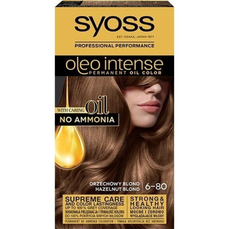 Syoss Oleo Intense Hair Dye 6.80 Walnut Blonde 115ml
