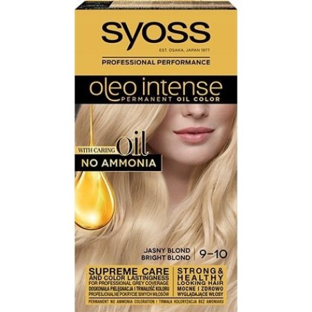 Syoss Oleo Intense Hair Dye Permanently Coloring From Oils 9-10 Bright Blonde 50ml